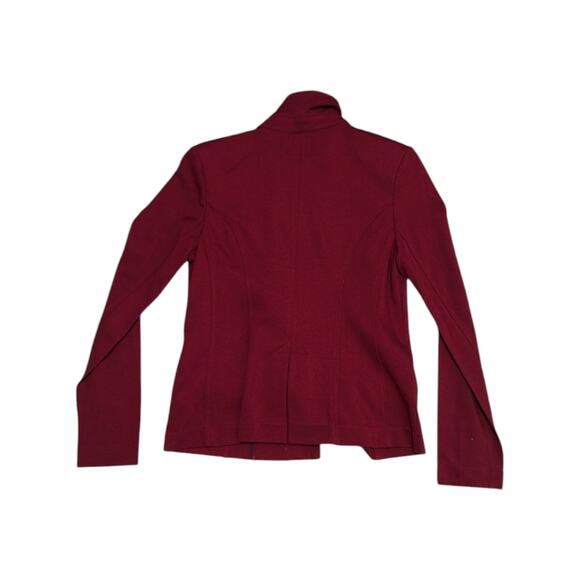 CAbi Outing Blazer Rhubarb Red Asymmetrical Jacket Coat Womens 4 Preppy Top - Picture 3 of 6